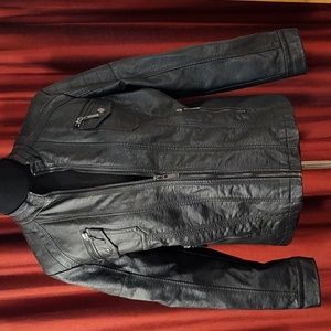 Black jacket faux leather apt 9